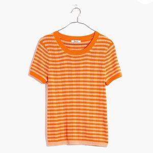 Madewell ringer sweater tee in neon stripe